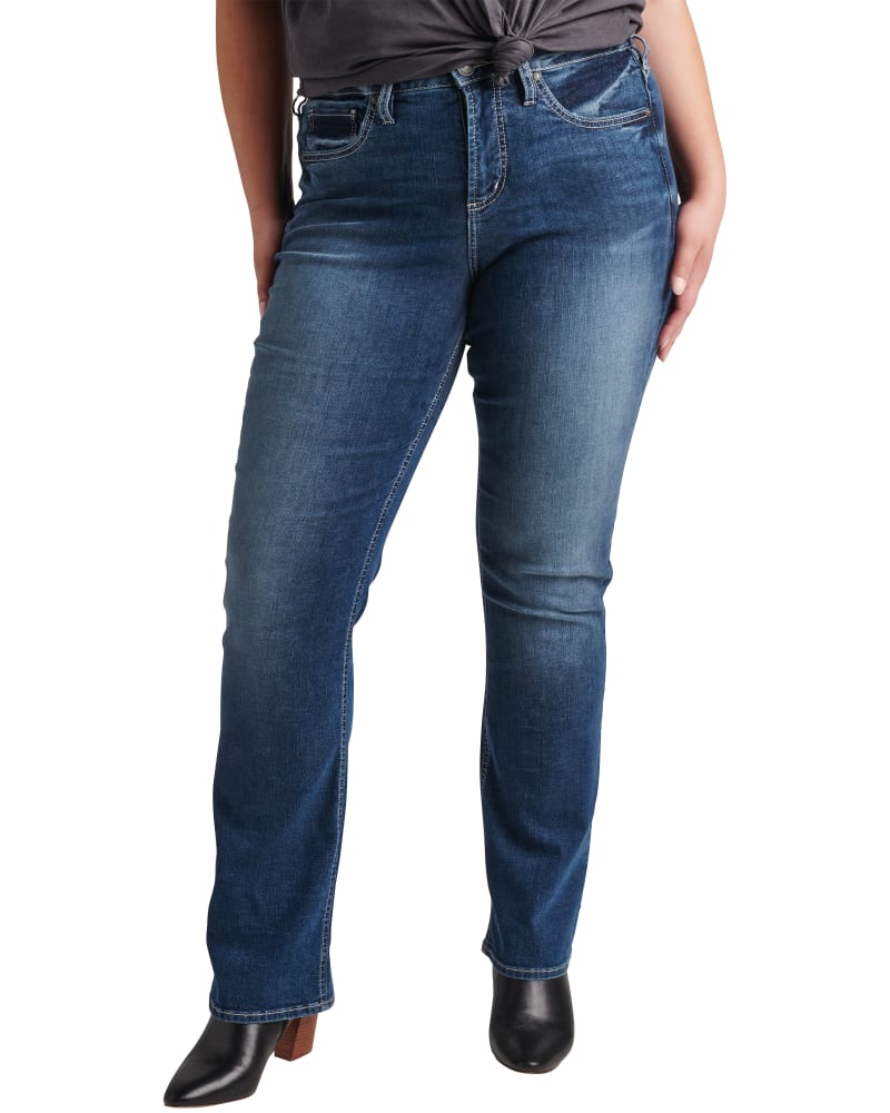 Front of plus size The Curvy High-Rise Bootcut Jeans by Authentic by Silver Jeans | Dia&Co | dia_product_style_image_id:168831